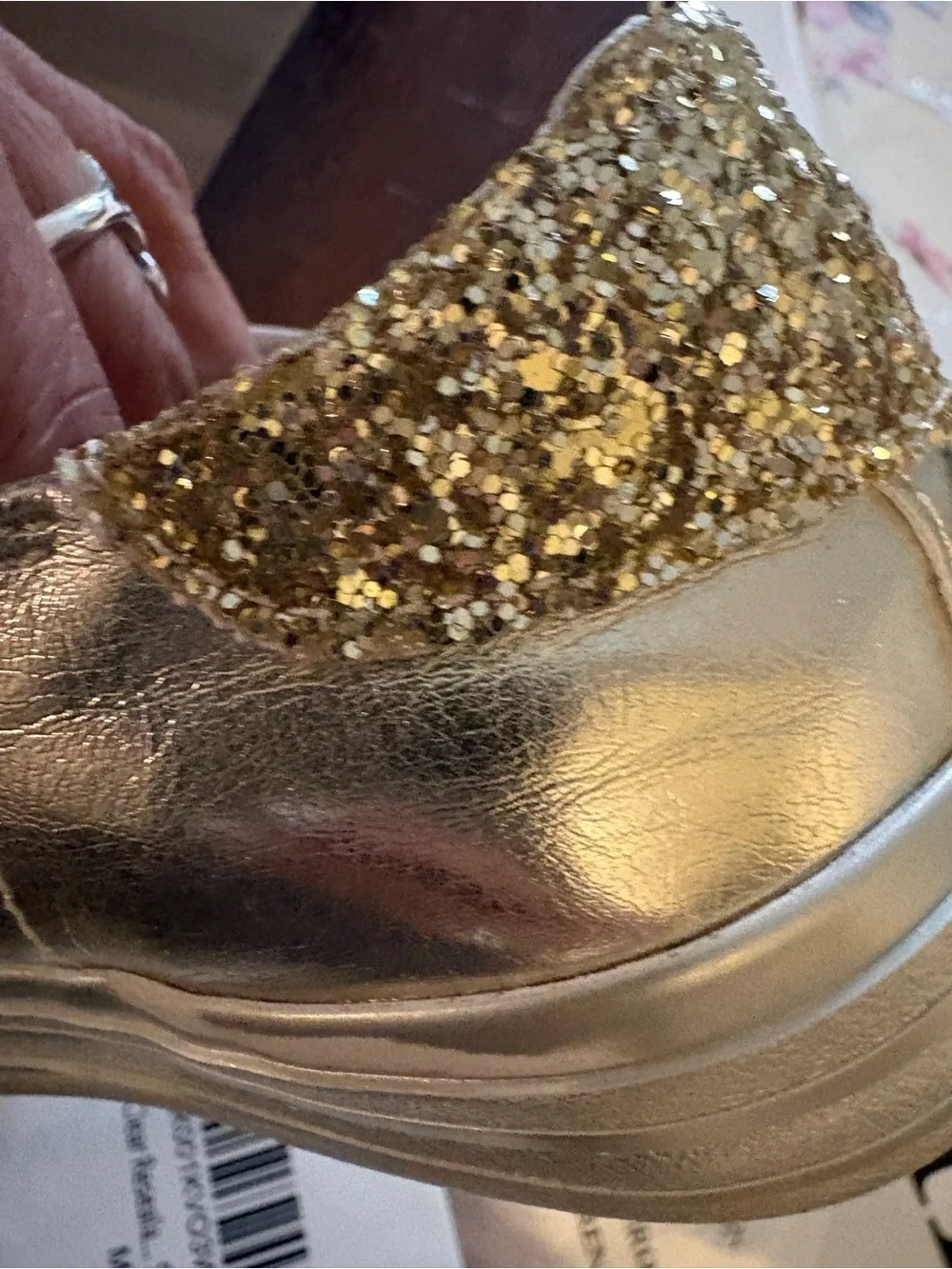 Vintage Havana Women’s Gold Leather Fashion Sneakers